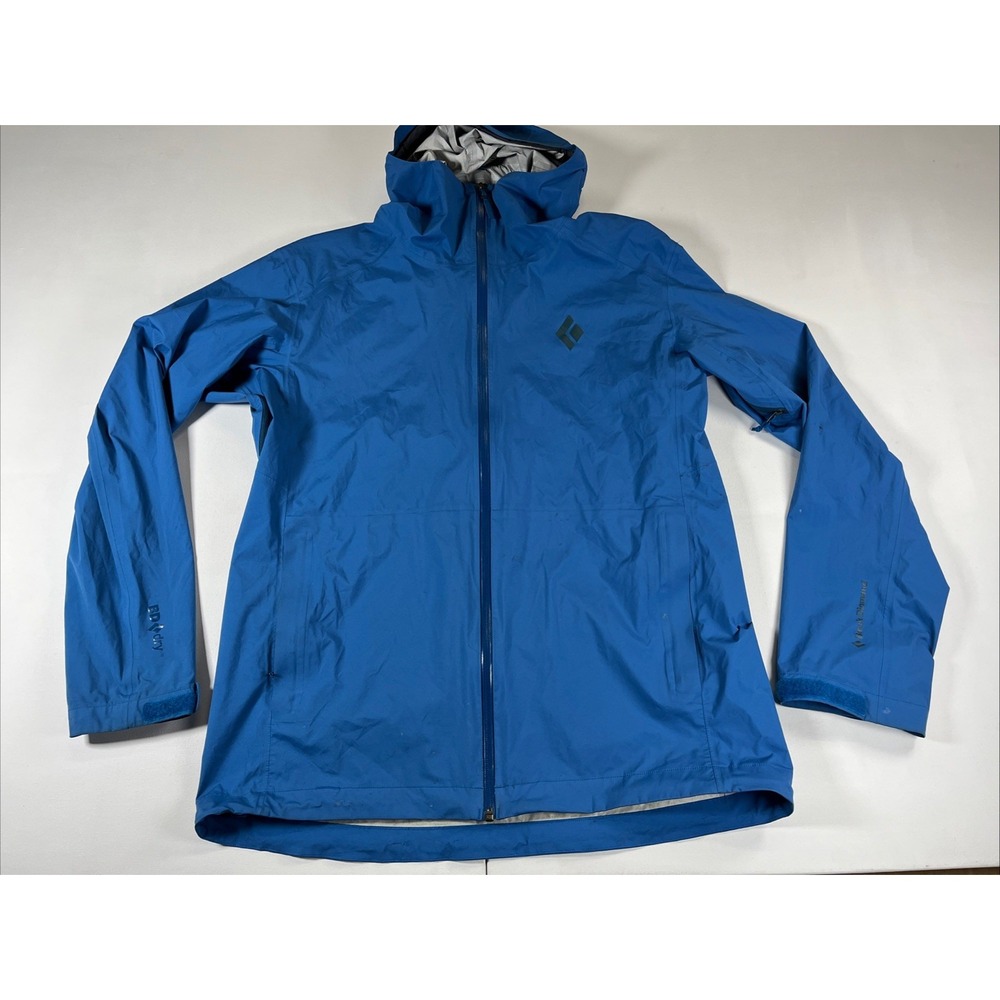 Black Diamond StormLine Stretch Rain Shell Jacket Blue BD.dry Mens L